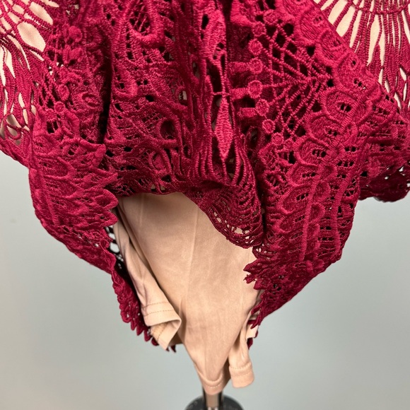 Stunning Burgundy Lace Bodycon - Picture 4 of 9